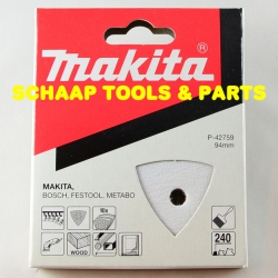 Schuurblad 94x94x94mm P240 White velcro per 10 verpakt | P-42759